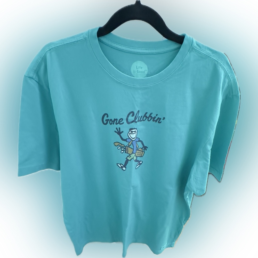 LIFE IS GOOD Men's Golf 'Gone Clubbin' Short Sleeve T-shirt XL
